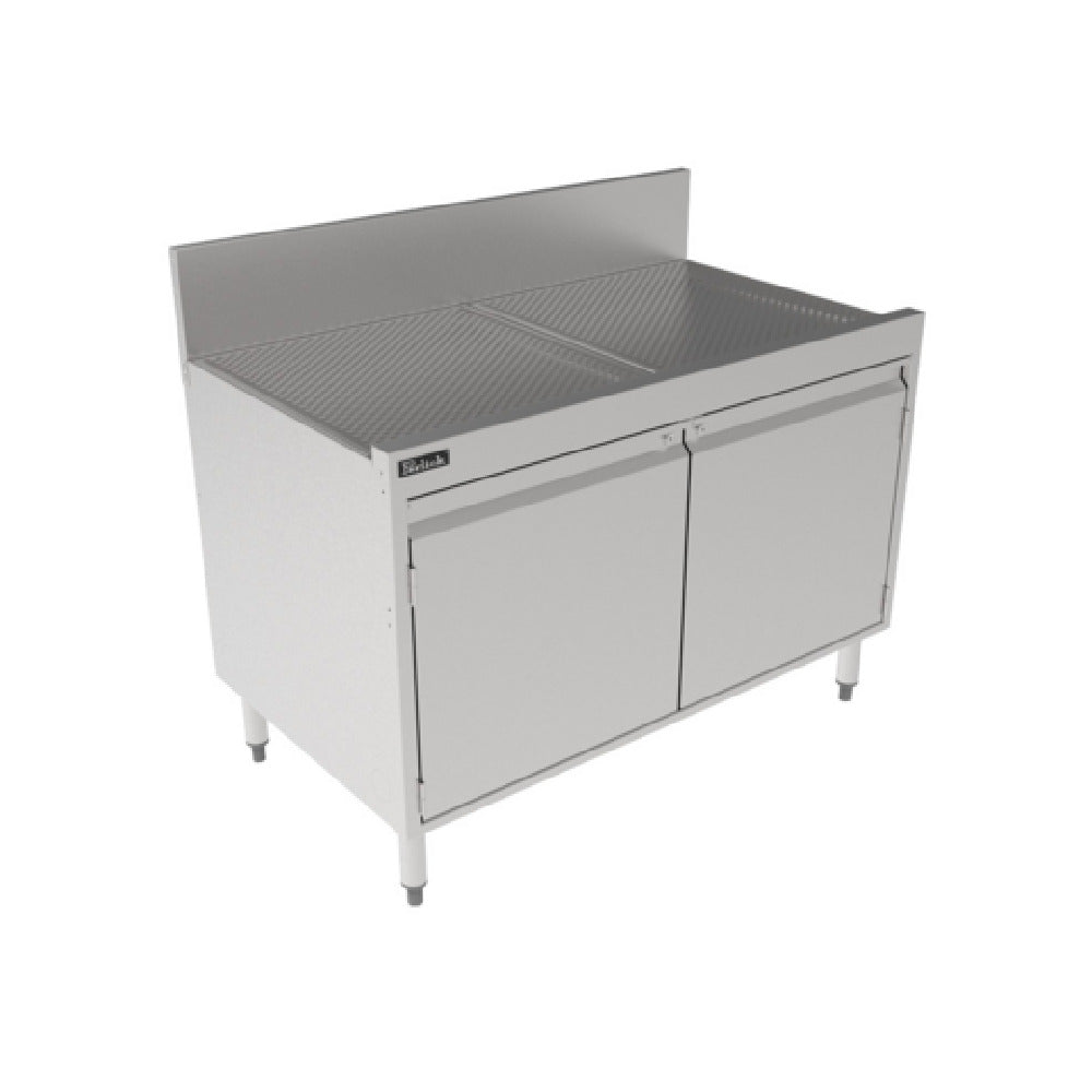 Stainless Steel Underbar Storage Cabinet with Backsplash and Double Doors Perlick SC42