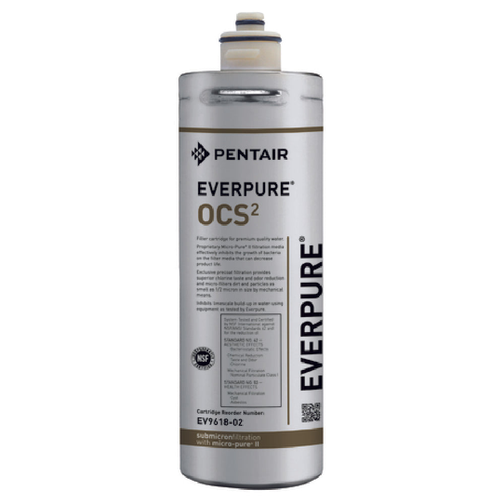 Everpure EV961802 - OCS² Water Filter Cartridge, OCS² Cartridge, (1) OCS² Micro-Pure® II Precoat Primary Filtration Cartridge