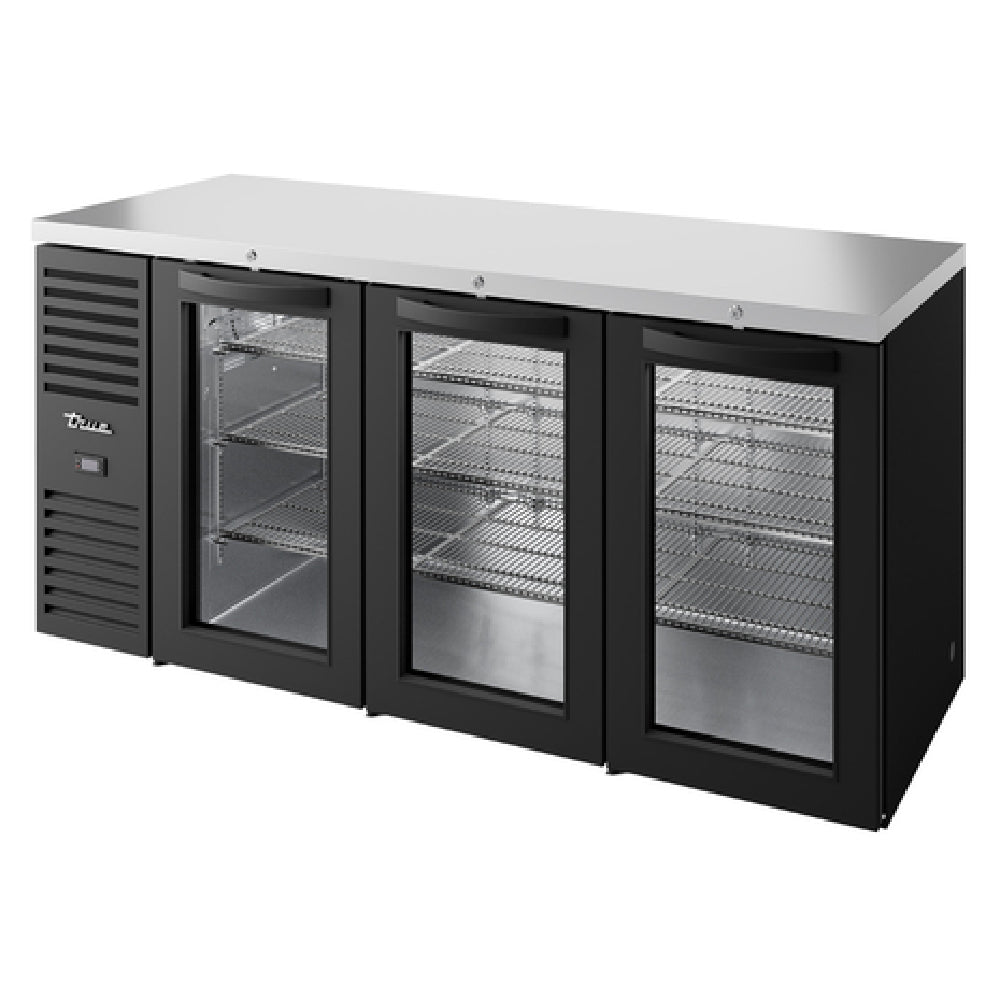 True Mfg. - Premier Bar TBR84-RISZ1-L-B-GGG-1 - Refrigerated Back Bar Cooler, Three-section