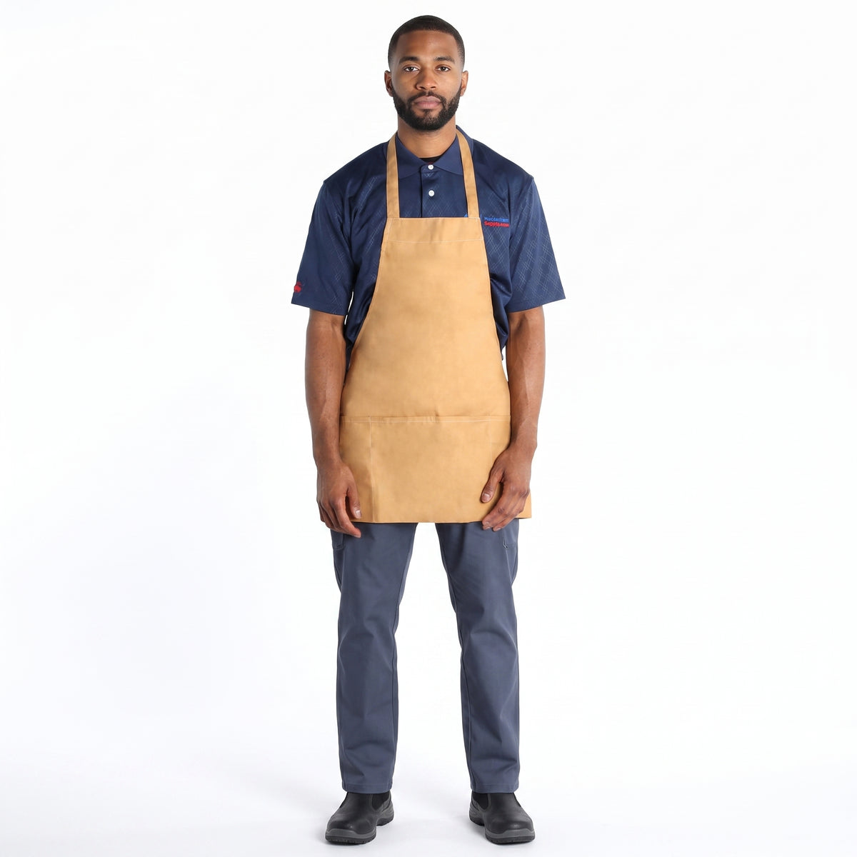 Chef Approved 167BAFHKH Bib Apron Half Length 25" X 28"