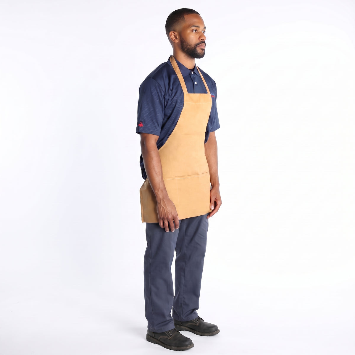 Chef Approved 167BAFHKH Bib Apron Half Length 25" X 28"