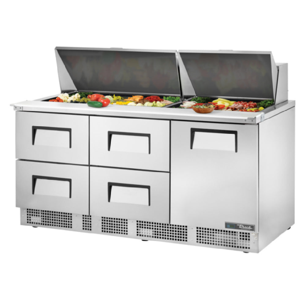 True Mfg. - General Foodservice TFP-72-30M-D-4-HC - Sandwich/Salad Unit, Three-section