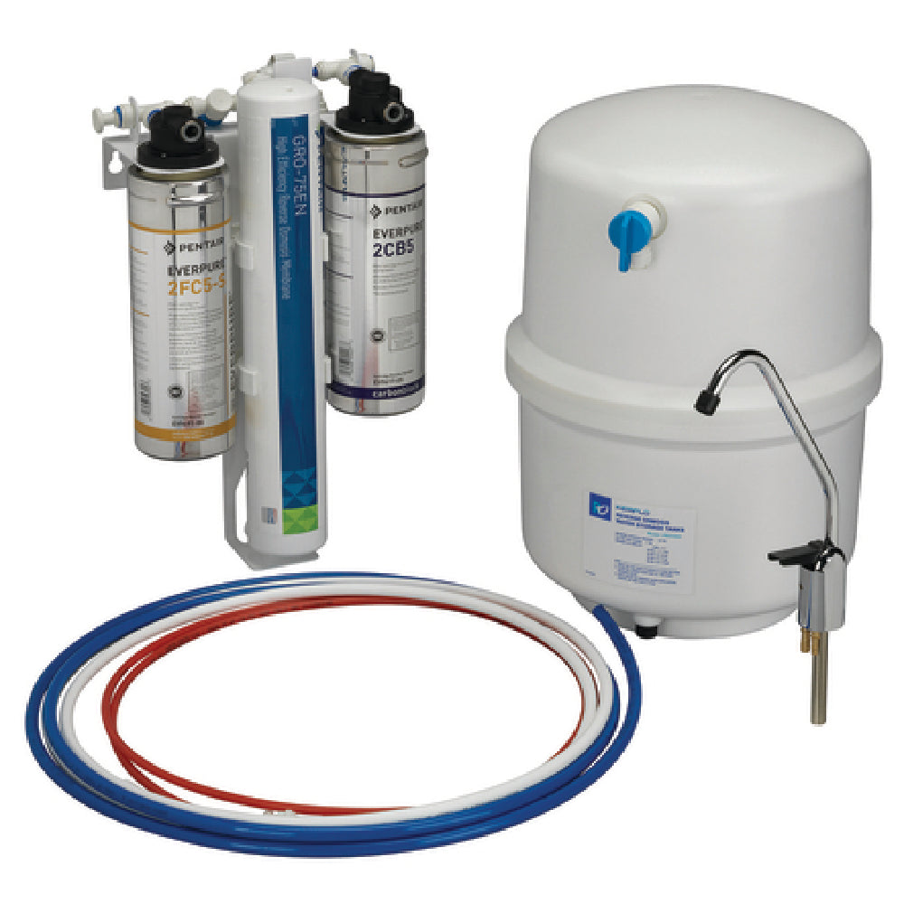 Reverse Osmosis Water Filtration System with Carbon Block Cartridge and Storage Tank
