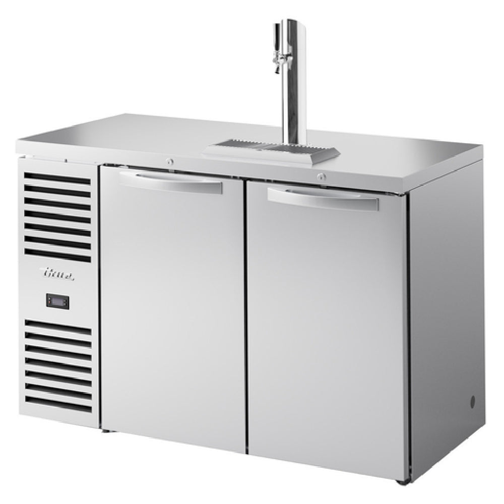 True Mfg. - Premier Bar TDR52-RISZ1-L-S-SS-1 - Refrigerated Draft Bar Cooler, Two-section