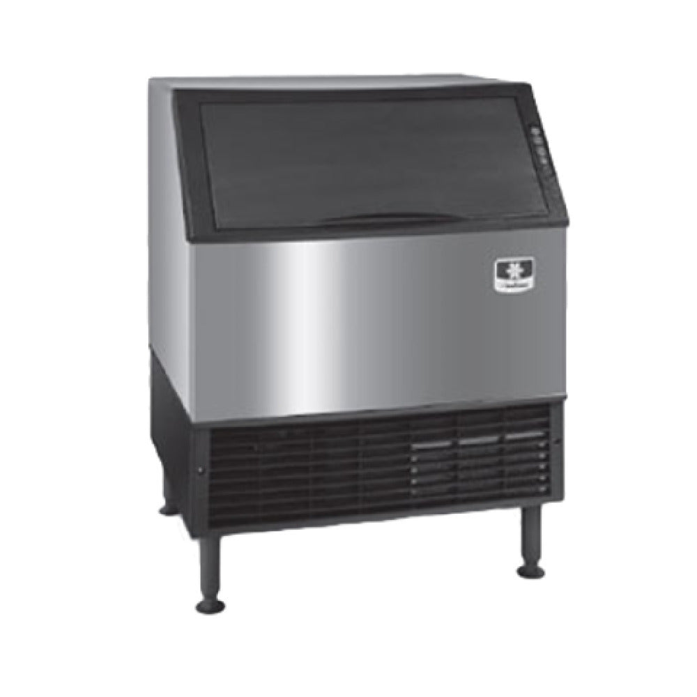 Commercial Manitowoc UYF0310A Undercounter Ice Maker with stainless steel and black finish
