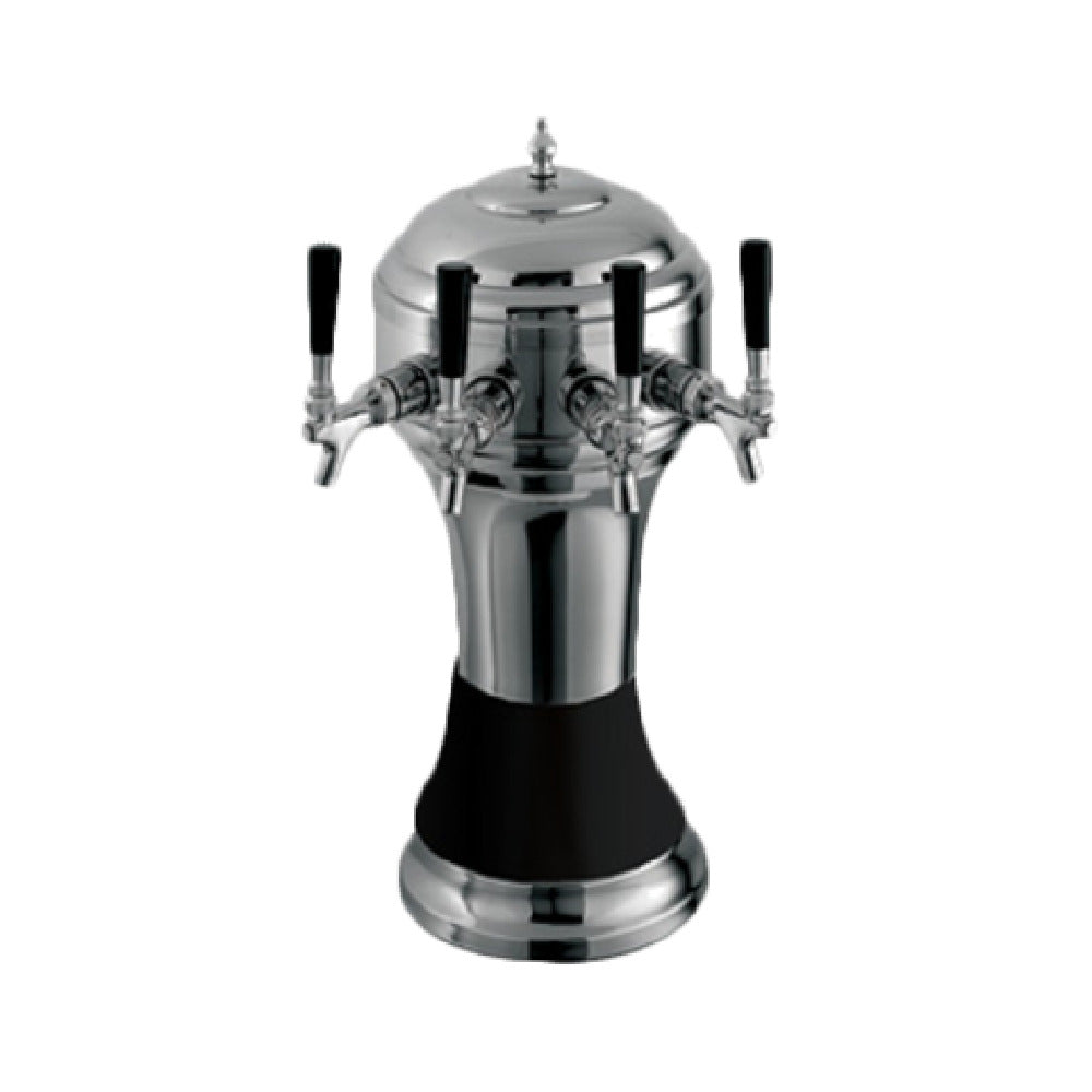 Perlick 4056BK4BPC - Roma Draft Beer Tower, Countertop, 8-1/8" Diameter X 20-1/2"H