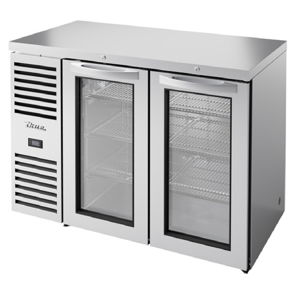 True Mfg. - Premier Bar TBR48-RISZ1-L-S-GG-1 - Refrigerated Back Bar Cooler, Two-section