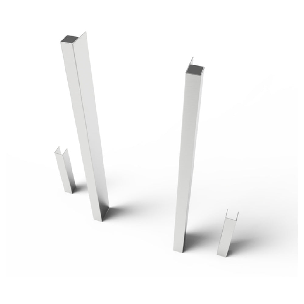 White rectangular metal posts for Hoshizaki HS-0182 trim kit display