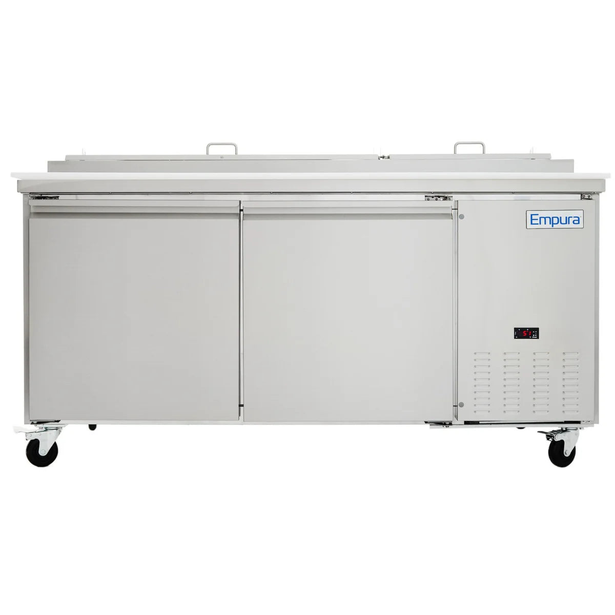 Empura Refrigeration E-KPP67 Pizza Prep Table 70.8"W X 32.3"D X 41.3"H 19 Cu. Ft. Capacity