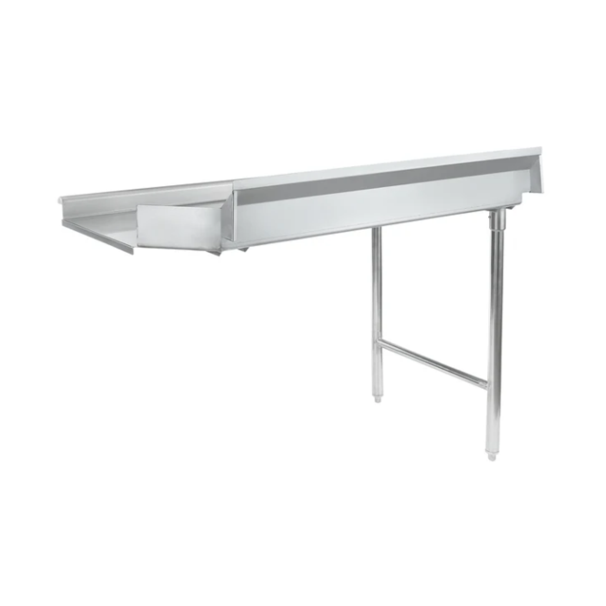 Empura Stainless E-CDT-48L Empura LEFT 18 GA.304 S/S Clean Dish Table 30"X48"X43.75"H Galvanized Leg And Socket