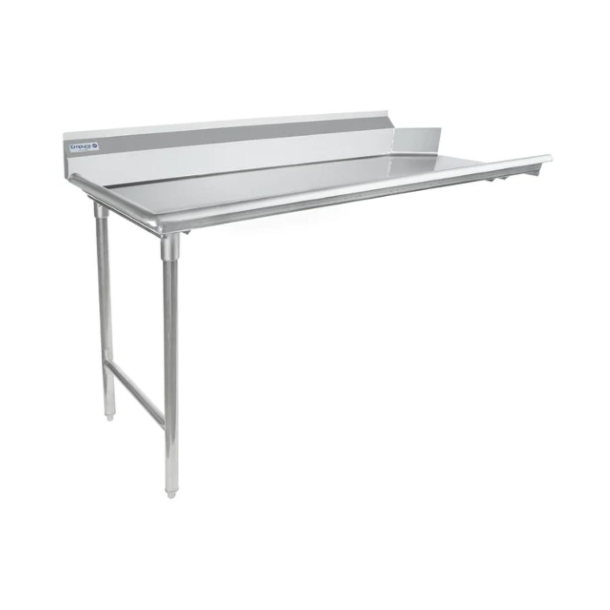 Empura Stainless E-CDT-60L Stainless Steel Clean Dish Table Left Side 60"W X 30"D X 43.75" H