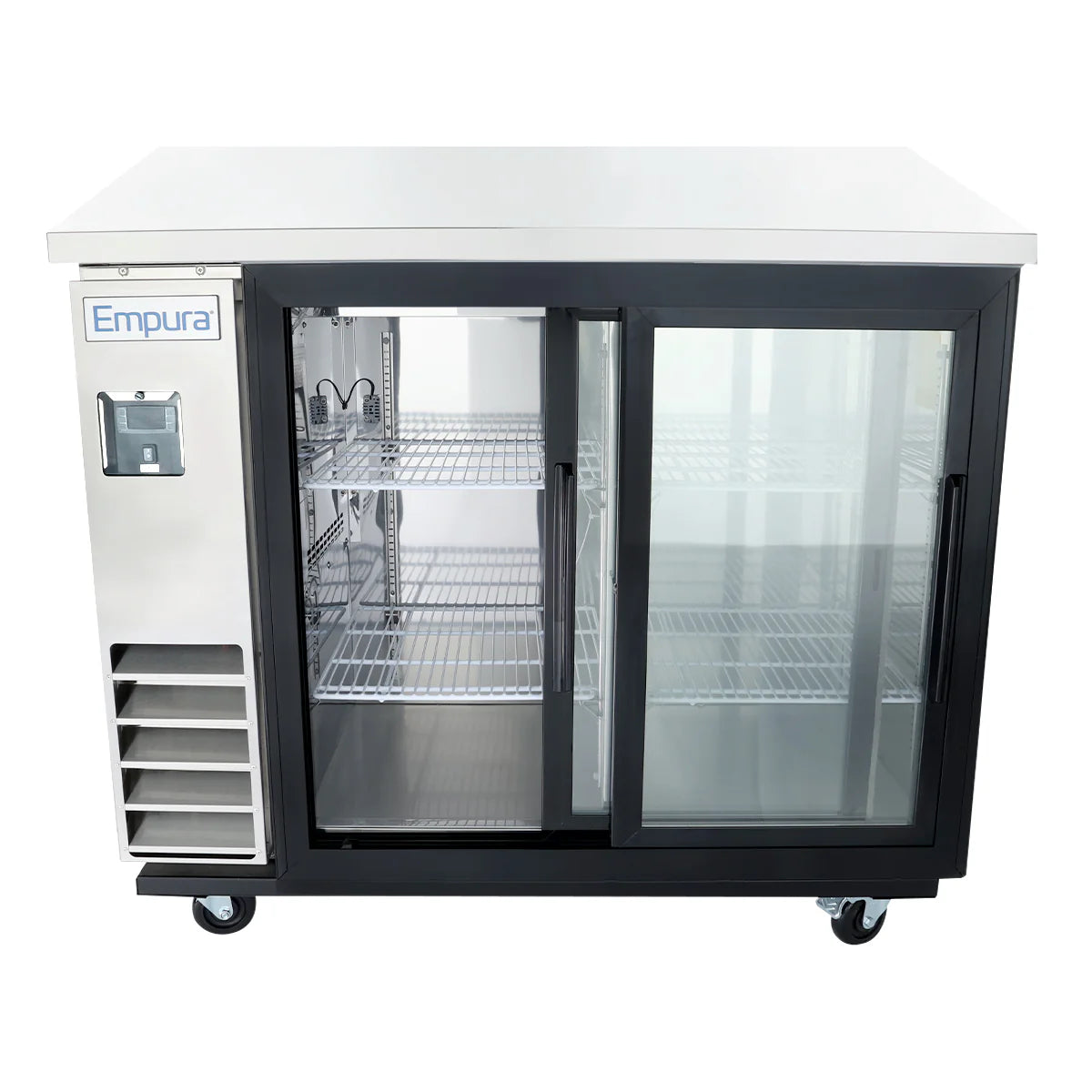 Empura Refrigeration E-KBB48-2G-24SD-S Back Bar Cooler 49.1"W X 24.4"D X 41.7"H 12.5 Cu. Ft. Capacity