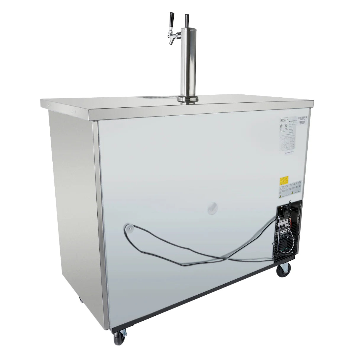 Empura Refrigeration E-KDD2-1-S Direct Draw Beer Dispenser 49.1"W X 24.41"D X 41.9"H 12.5 Cu. Ft. Capacity