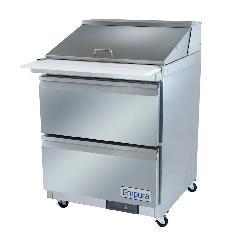 Empura Refrigeration E-KSP29M-D2 Refrigerated Sandwich/Salad Mega Top Prep Table With Drawers