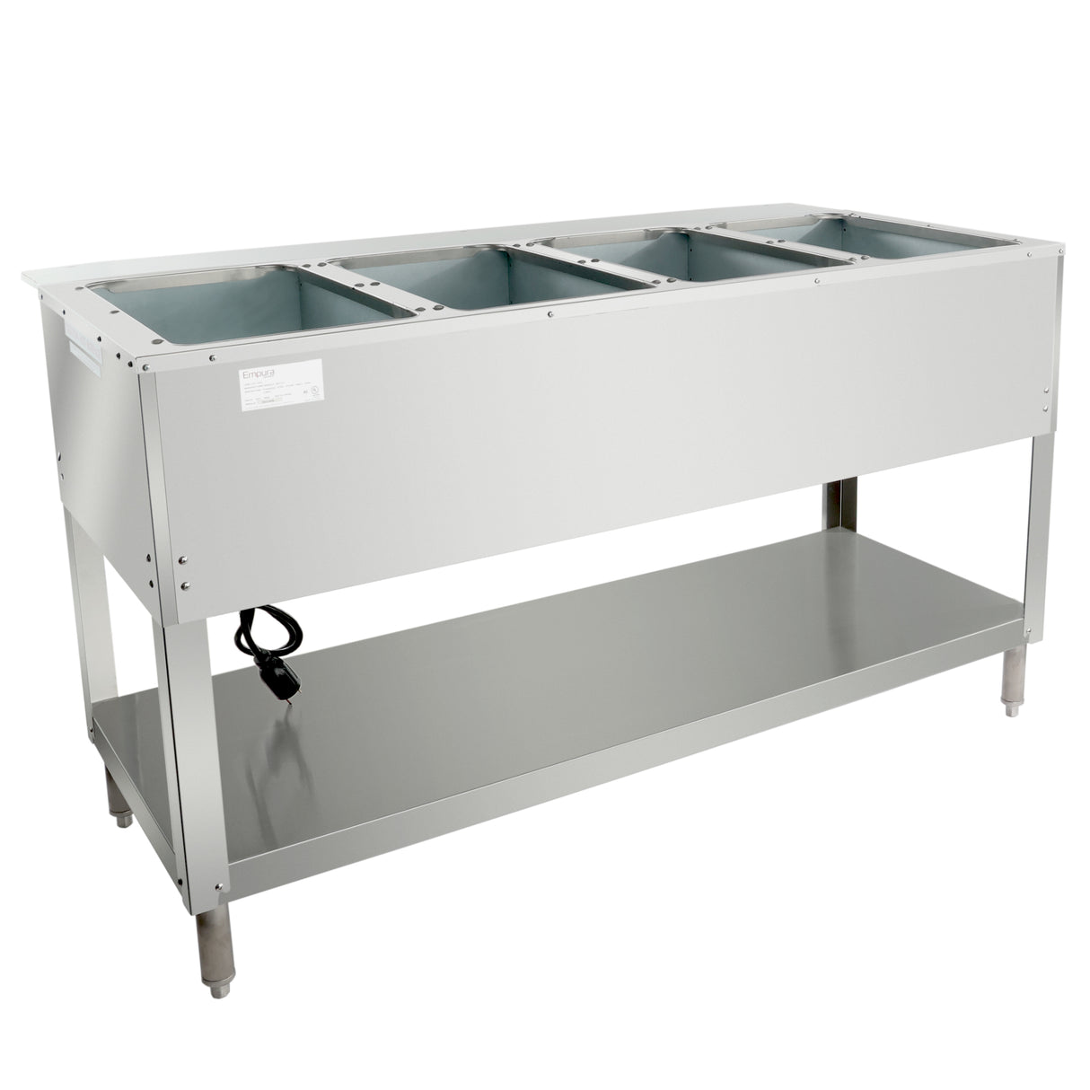 Empura Equipment E-ST-120/4 Steam Table 58"W X 31"D X 34.25"H Stainless Steel