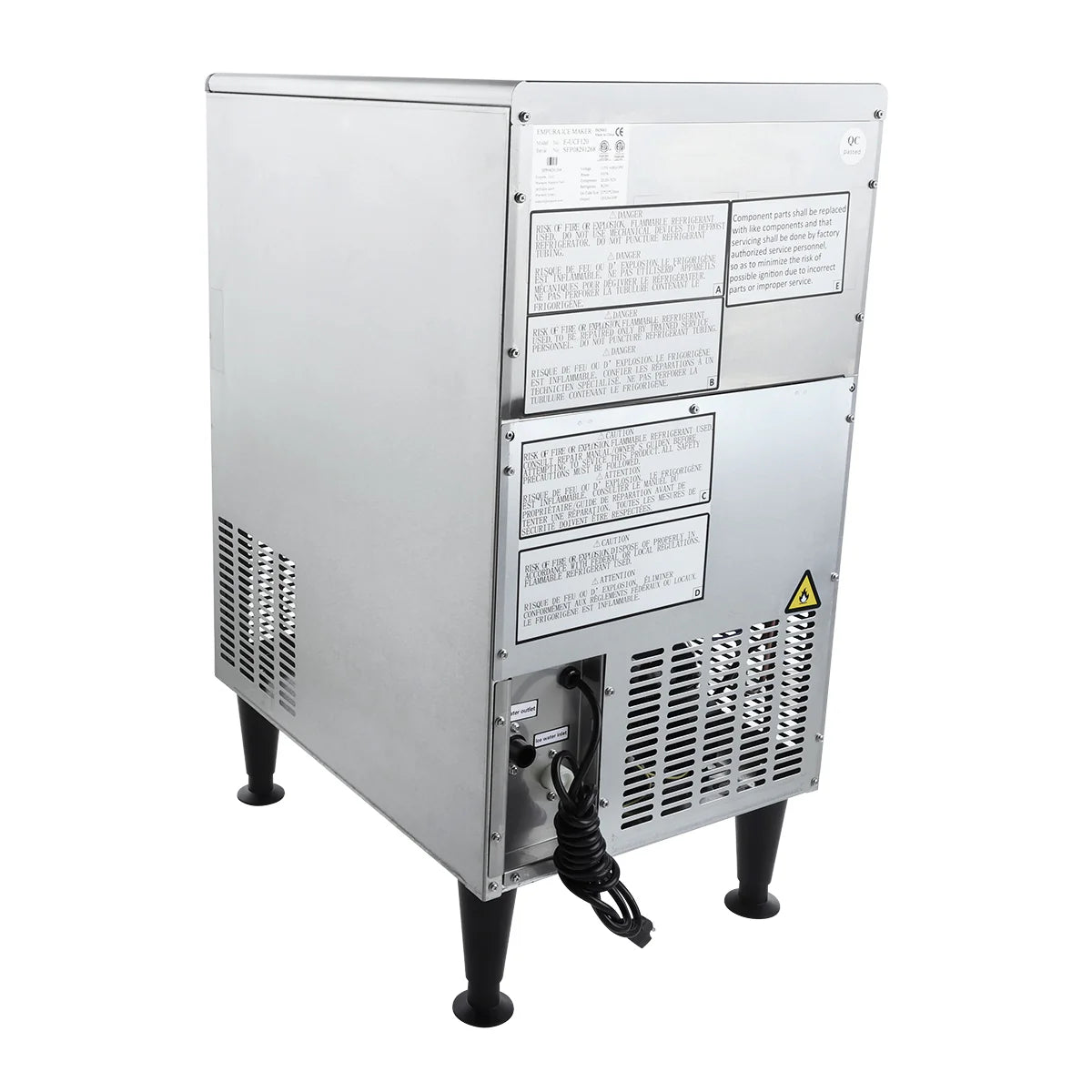 Empura Ice Machines E-UCF240 Ice Machine 26.77"W X 26.38"D X 35.43"H Undercounter