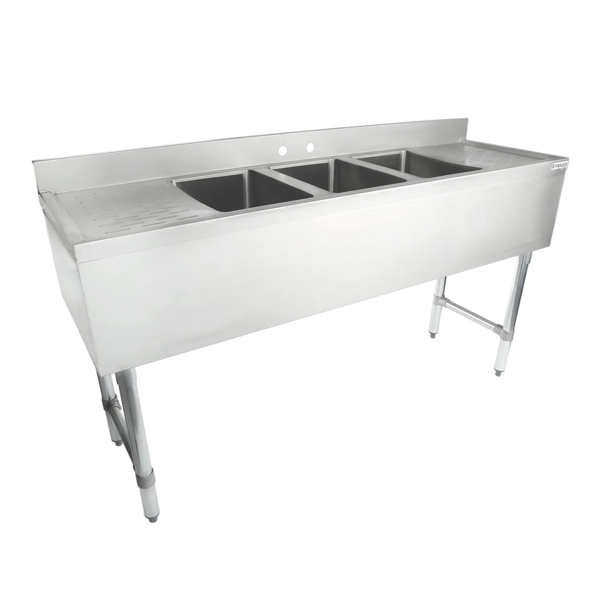Empura Stainless EB3B101410LR Underbar Sink (3) Bowls (10" X 14" X 10") 3 Compartment