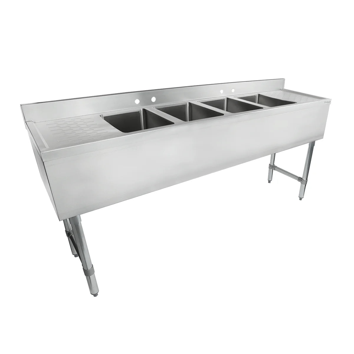 Empura Stainless EB4B101410LR Underbar Sink (10" X 14" X 10") 13" 4 Compartment