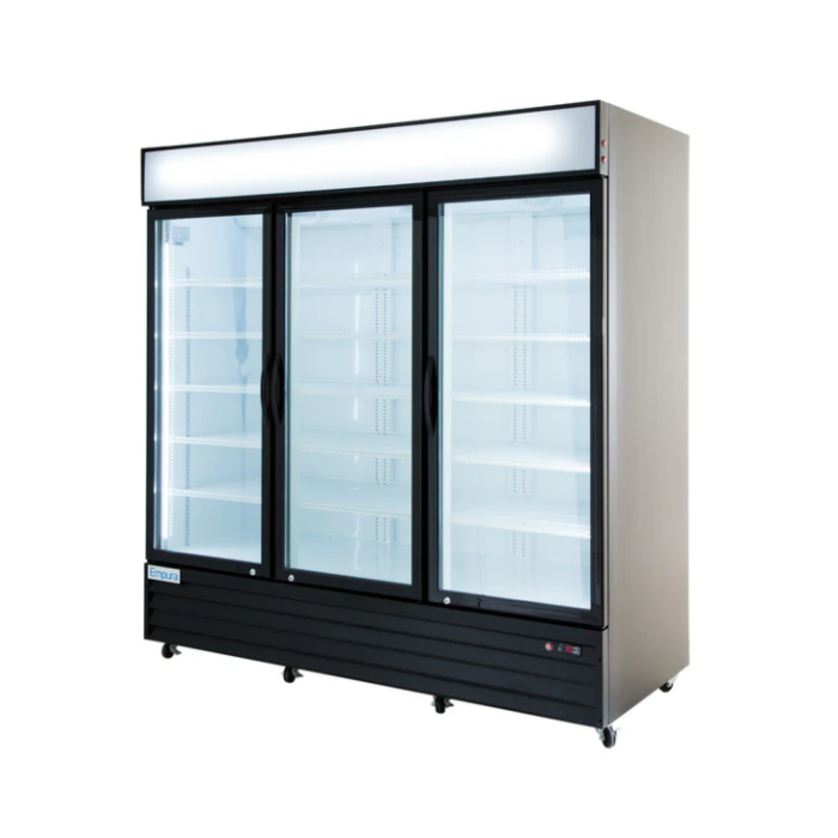 Empura Stainless EGM-78 Black Swing Glass Door Merchandiser Refrigerator With 1 Door 21.4"W
