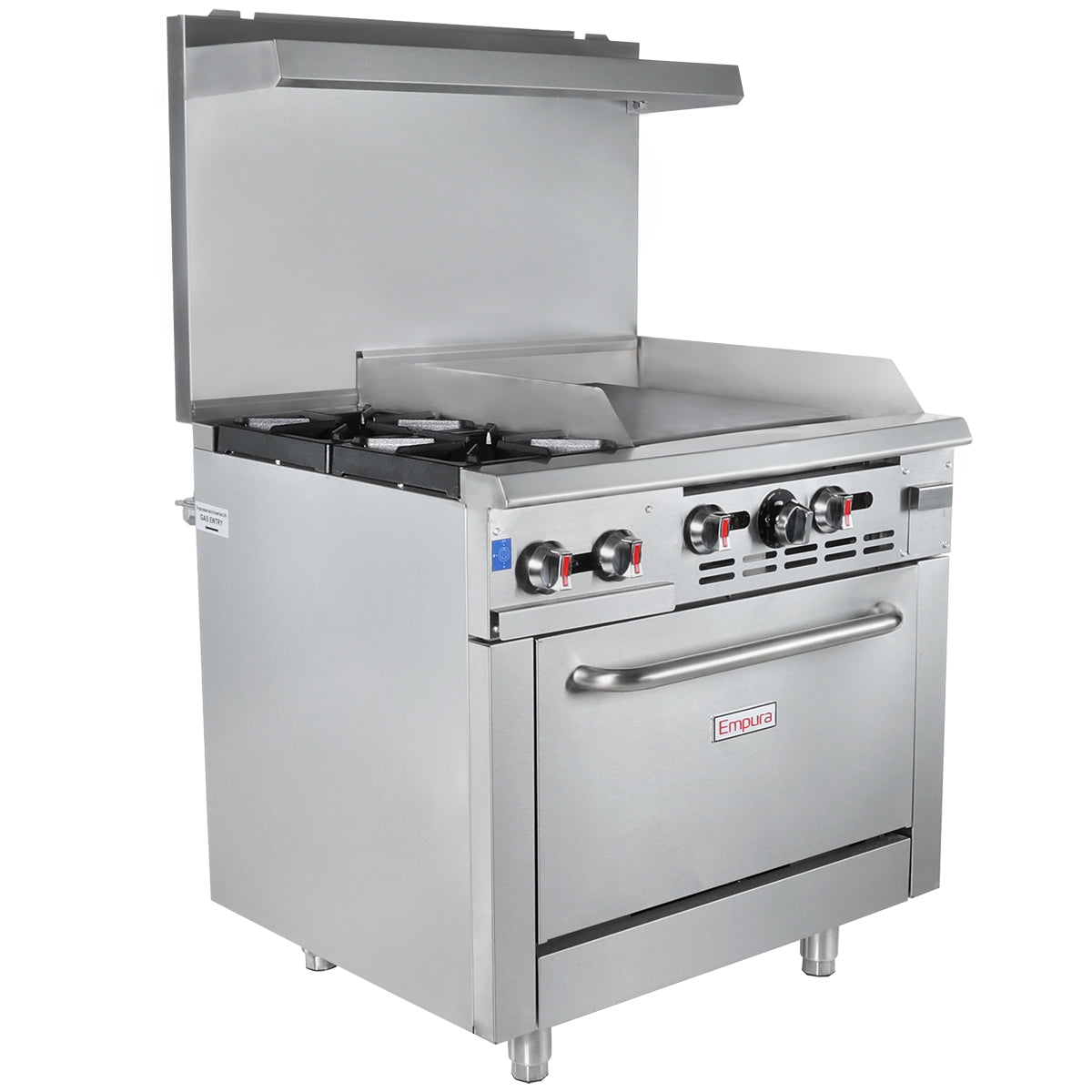 Empura Equipment EGR36-G24_LP Single Base Gas Range Liquid Propane 36"W X 32-5/8"D X 60-1/8"H