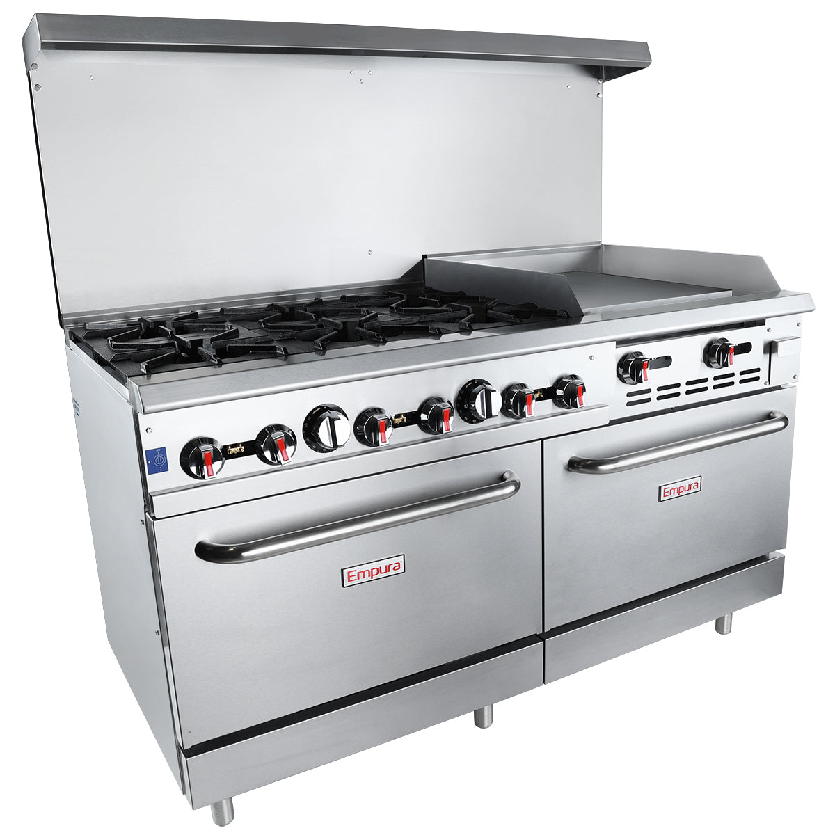 Empura Equipment EGR60-GS24_NAT Double Base Gas Range Natural Gas 60"W X 32-5/8"D X 60-1/8"H