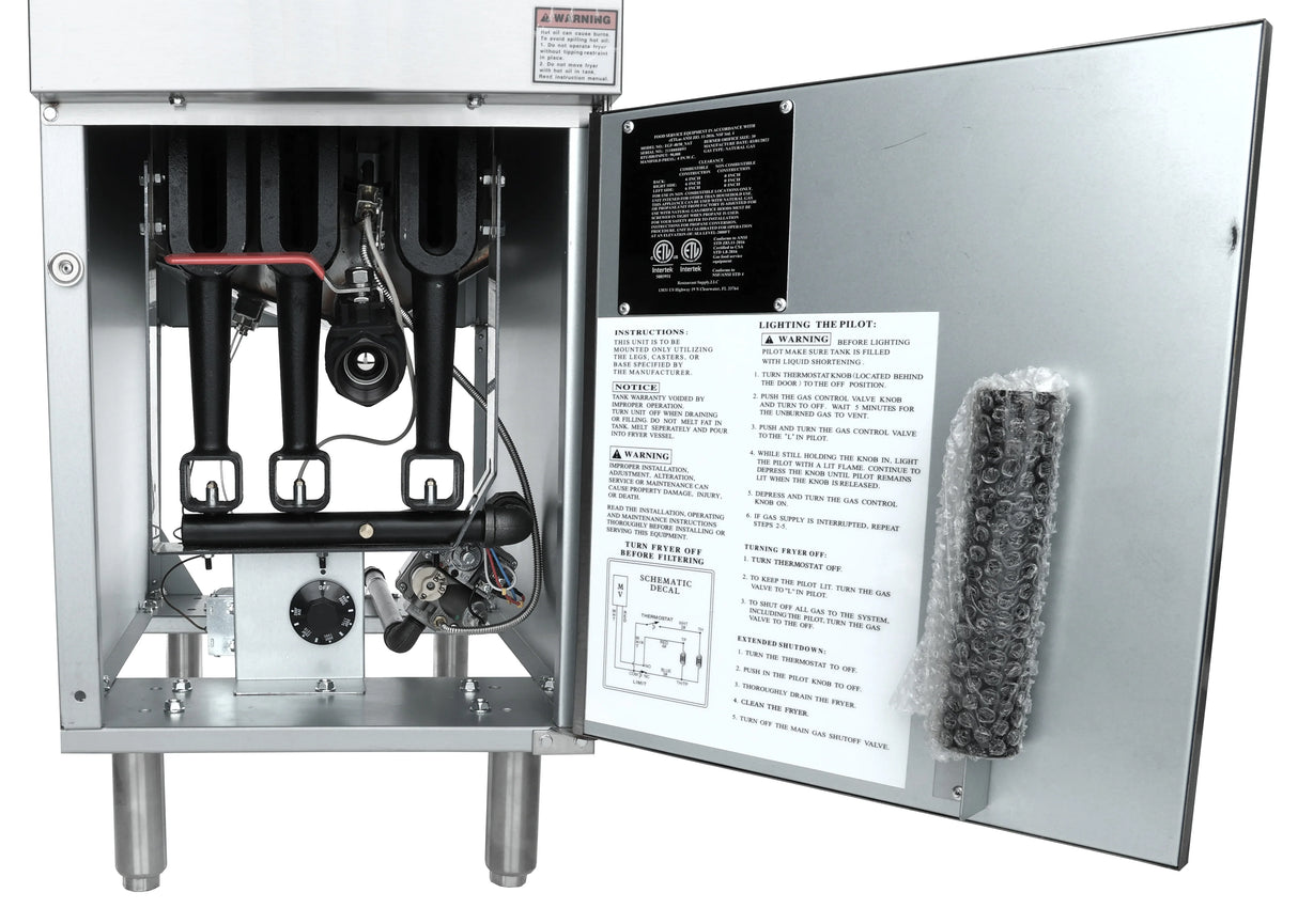 Empura Equipment EGF-40/50_LP Gas Fryer 15.5"W X 30.13"D X 47"H Liquid Propane