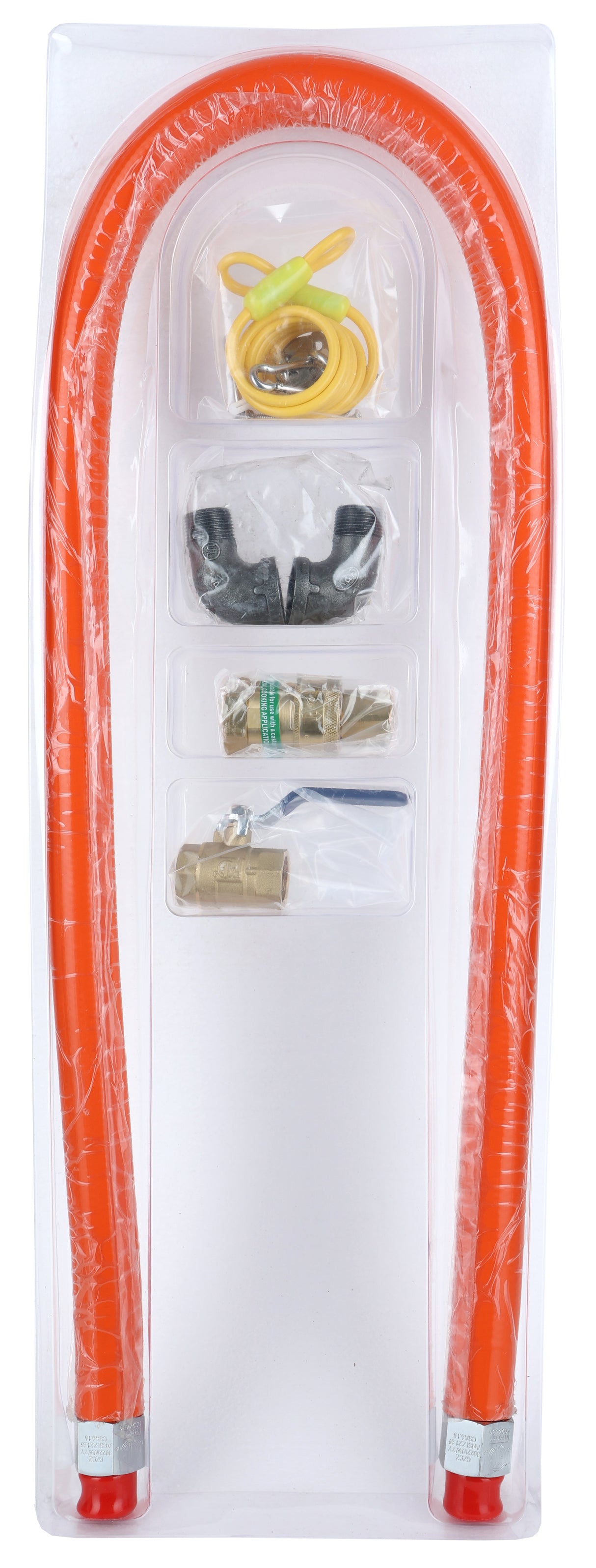 Empura Equipment EMGCK60 Gas Connector Hose Kit / Assembly 60" Mobile Gas Connector Hose Kit With 2 Elbows