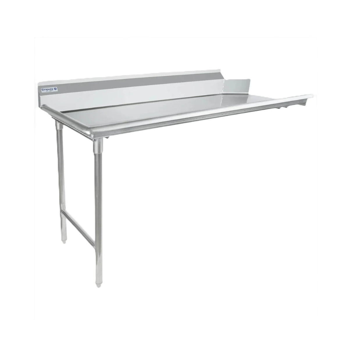 Empura Stainless E-SDT-60L Stainless Steel Soiled Dish Table Left Side 60"W X 30"D X 43.75"H