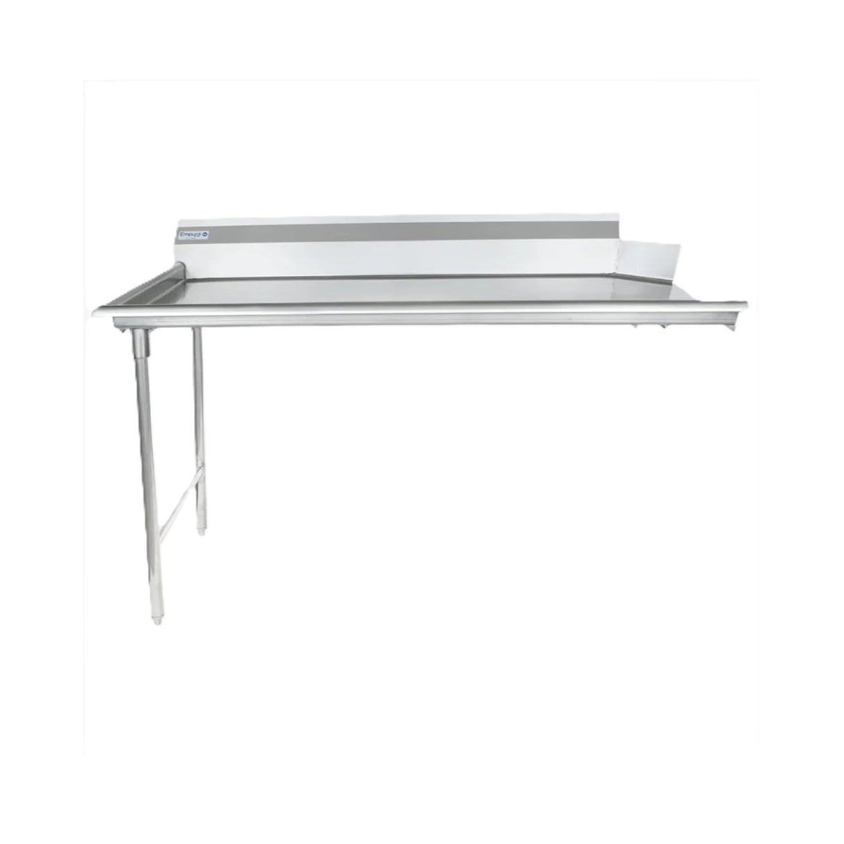 Empura Stainless E-SDT-60L Stainless Steel Soiled Dish Table Left Side 60"W X 30"D X 43.75"H
