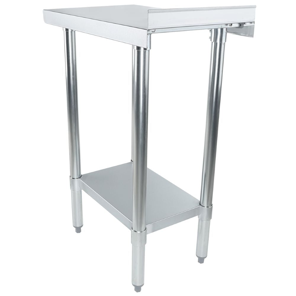 Empura Stainless FT1524E Filler Table 15"W X 24"D X 34.75"H 18 Gauge 430 Stainless Steel