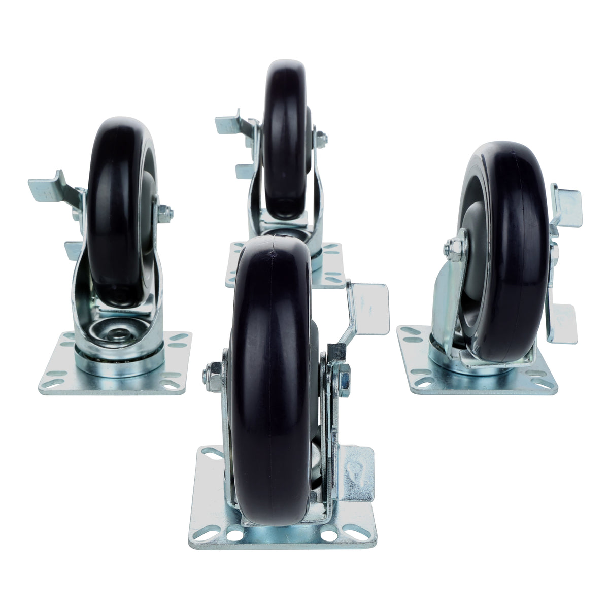 Empura Parts E-111S Caster Set Plate Mount 6" Overall Height