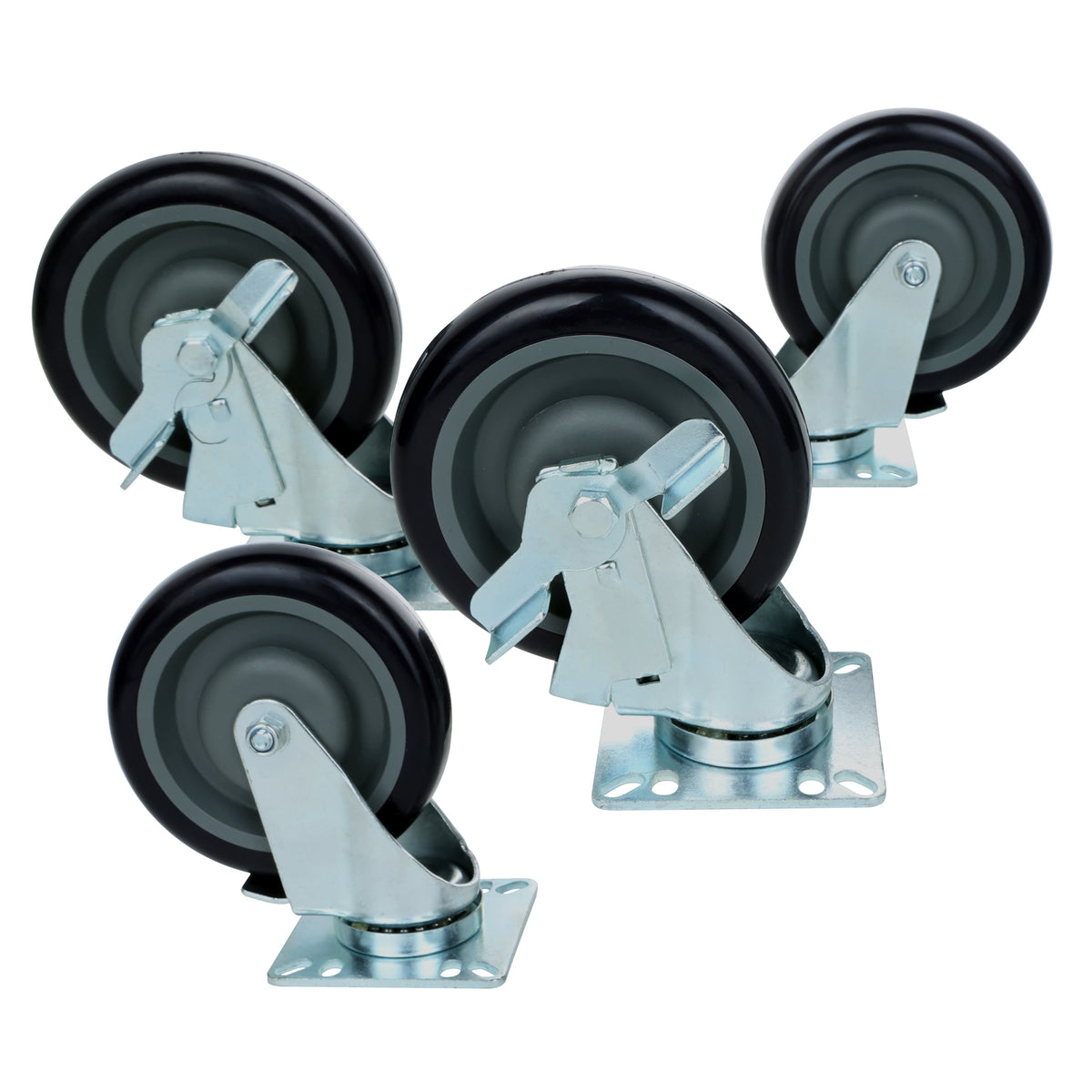 Empura Parts E-111S Caster Set Plate Mount 6" Overall Height
