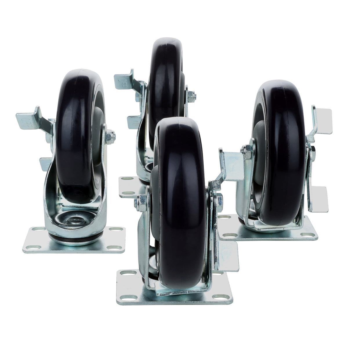 Empura Parts E-113S Caster Set Plate Mount 6" Overall Height