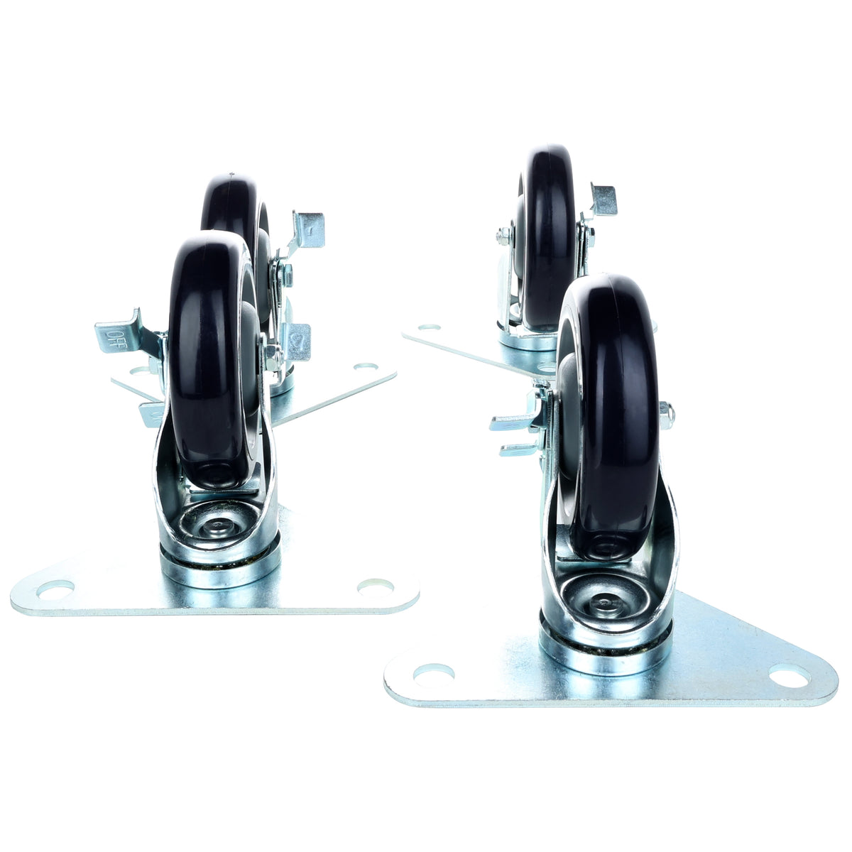 Empura Parts E-161S Caster Set Heavy Duty Triangular Plate Mount