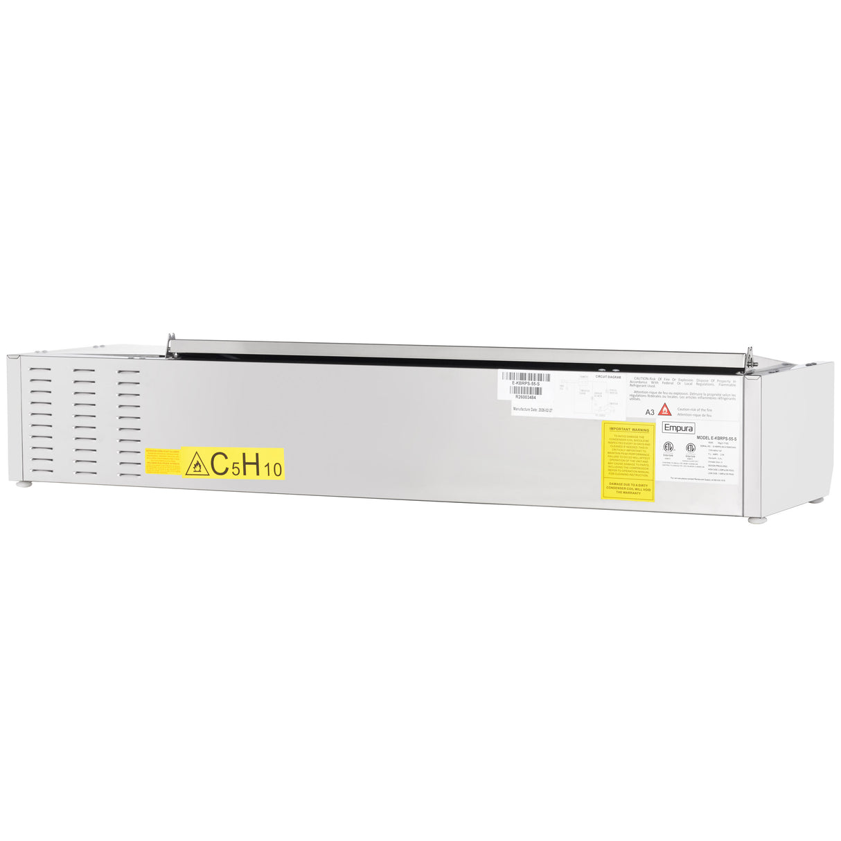 Empura Refrigeration E-KBRPS-55-S Refrigerated Countertop Prep Unit 55"W X 15-3/8"D X 11-15/16"H