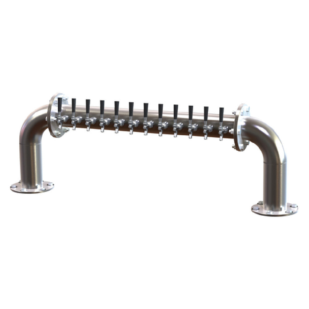 Perlick 4066-6L - Pass-Thru Brew Pipe Draft Beer Tower, Countertop, 38-1/8"W X 17-1/2"H