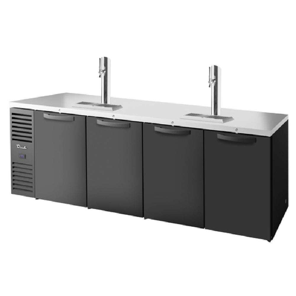 True Mfg. - Premier Bar TDR108-RISZ1-L-B-SSSS-1 - Refrigerated Draft Bar Cooler, Four-section