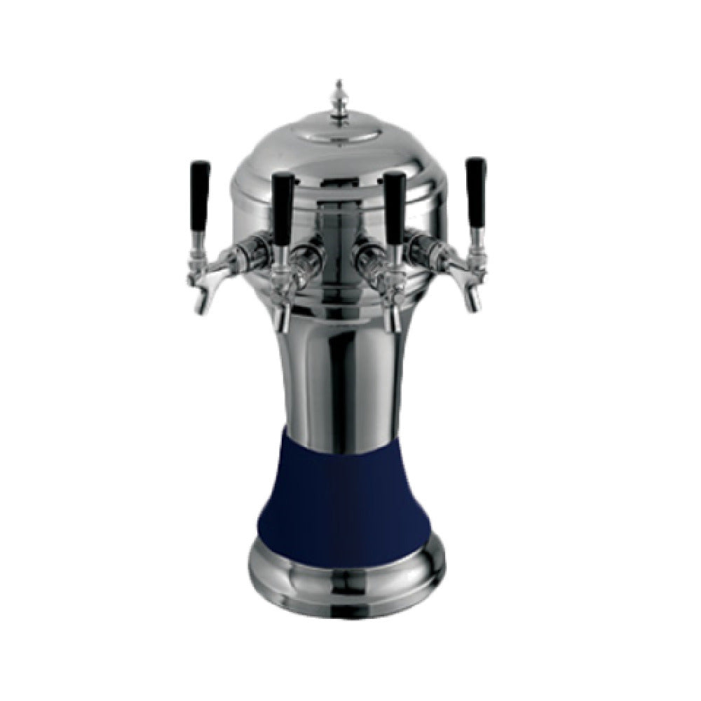 Perlick 4056BL4BPC - Roma Draft Beer Tower, Countertop, 8-1/8" Diameter X 20-1/2"H