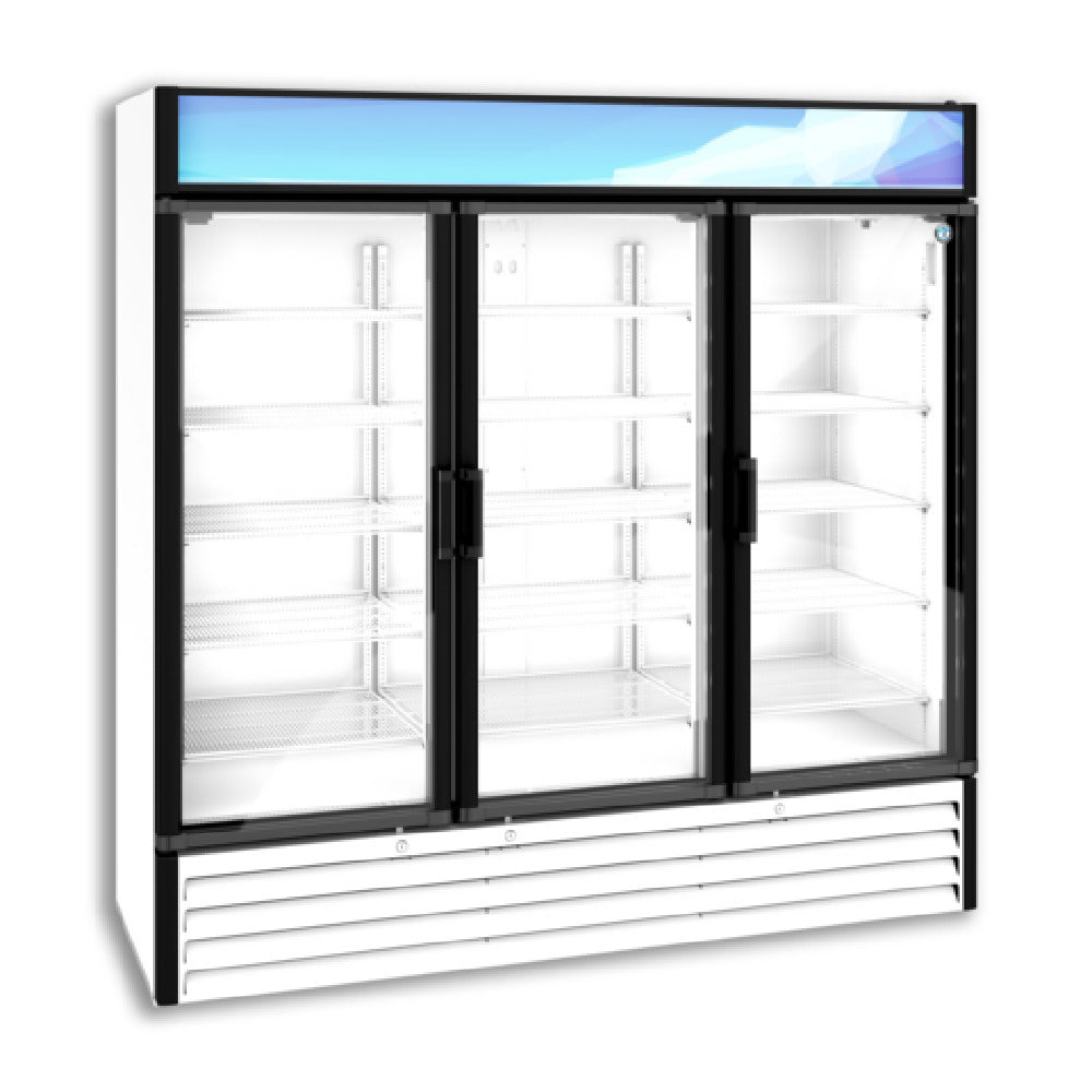 Hoshizaki RM-65-HC-WHT - Refrigerated Merchandiser, Reach-in, Three-section