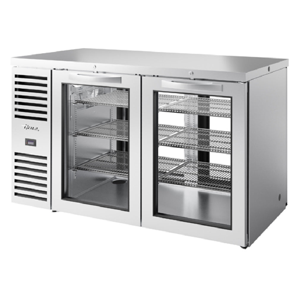 True Mfg. - Premier Bar TBR60-PTSZ1-L-S-GG-GG-1 - Refrigerated Back Bar Cooler, Pass-thru