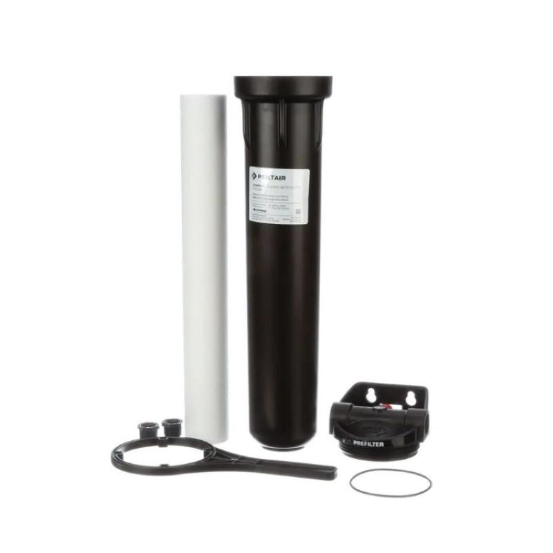 Black water filter housing unit for Hoshizaki E-20 Prefilter NSF with bracket and cartridge