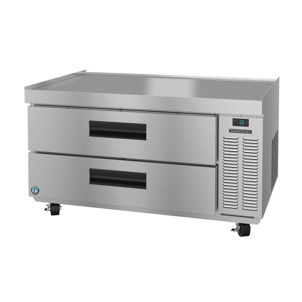 Stainless steel commercial refrigerated equipment stand with drawers from Hoshizaki Steelheart Series