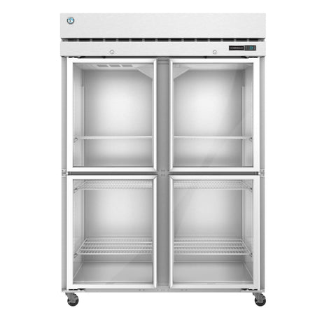 Hoshizaki Steelheart Series Freezer with four glass doors and stainless steel exterior