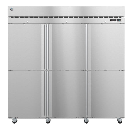 Stainless steel commercial refrigerator on wheels from Hoshizaki Steelheart Series Freezer