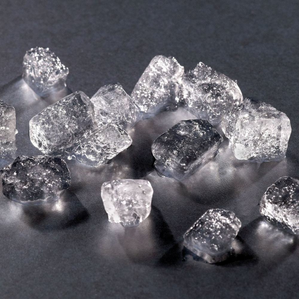 Raw uncut diamonds with rough crystalline surfaces in Hoshizaki DCM-271BAH Ice Maker