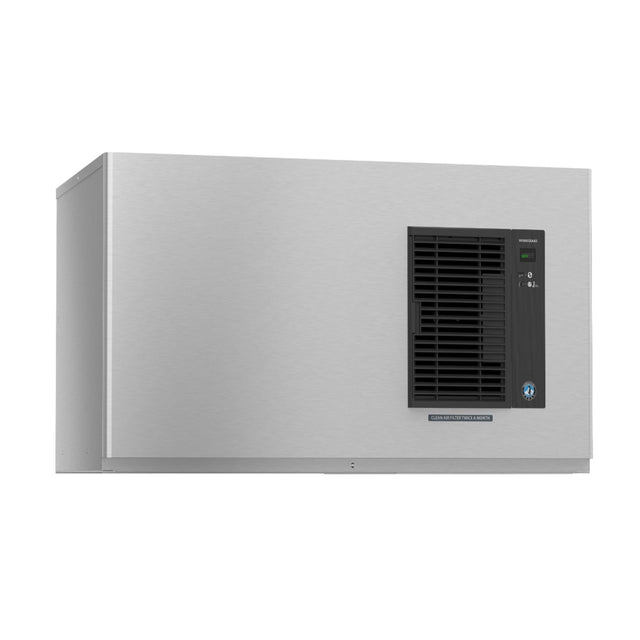 Hoshizaki IM-500SAB ice maker featuring a stainless steel exterior and black ventilation panel