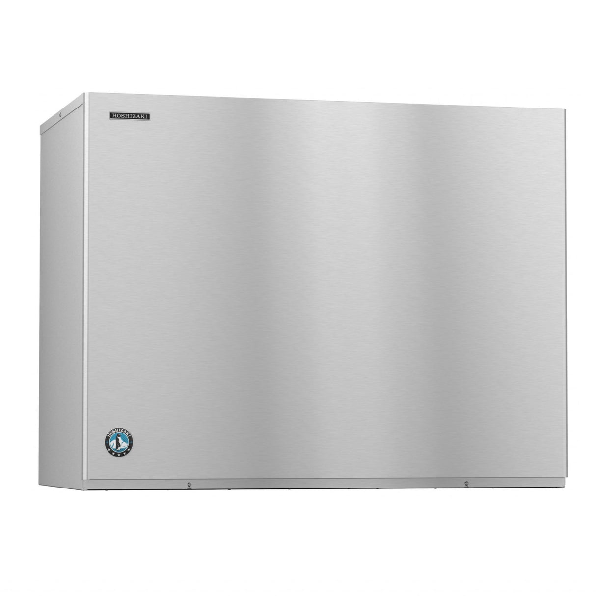 Stainless steel Hoshizaki KM-1900SWJ3 ice maker with minimalist rectangular design