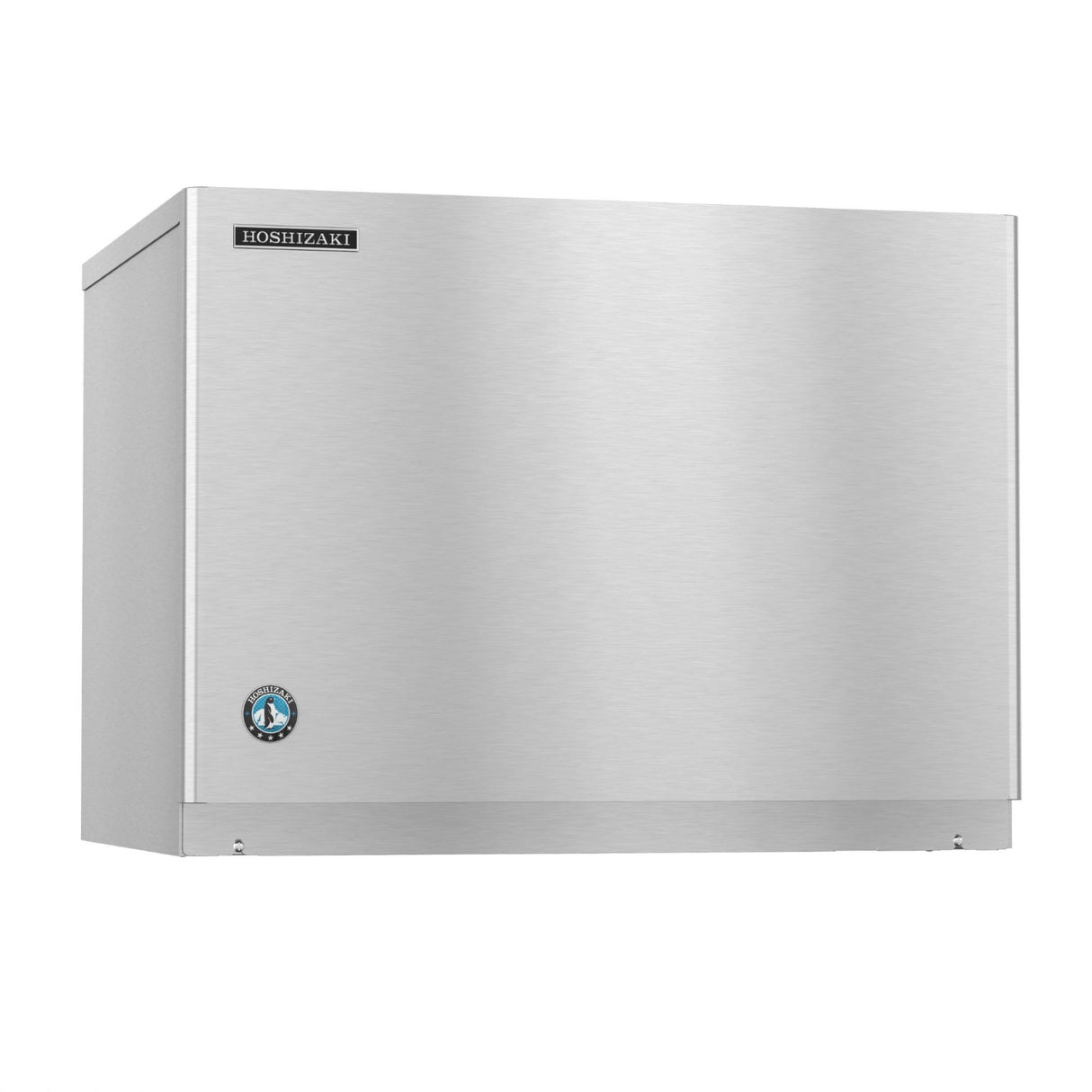 Stainless steel Hoshizaki KMD-530MWJ cube style ice maker with minimalist design