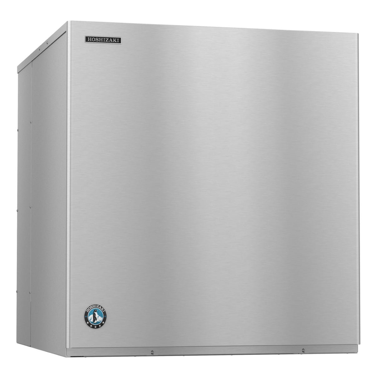 Stainless steel Hoshizaki KMH-2100SWJ3 cube style ice maker with a clean design