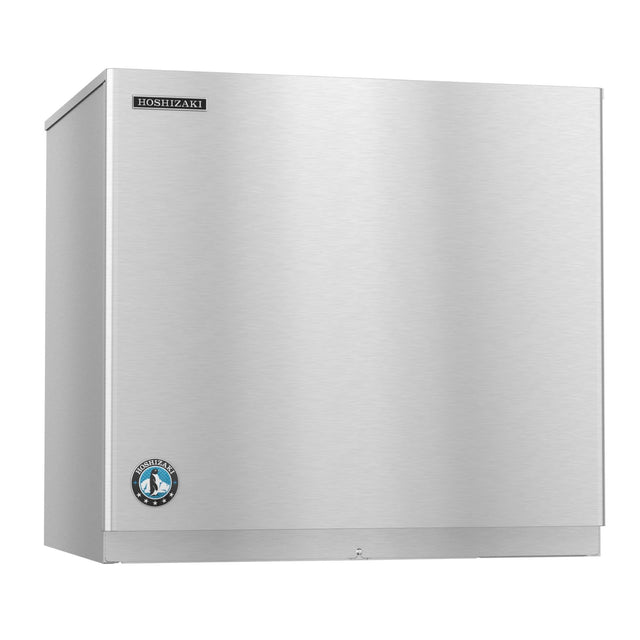 Stainless steel Hoshizaki serenity ice maker featuring minimalist design and cube-style ice
